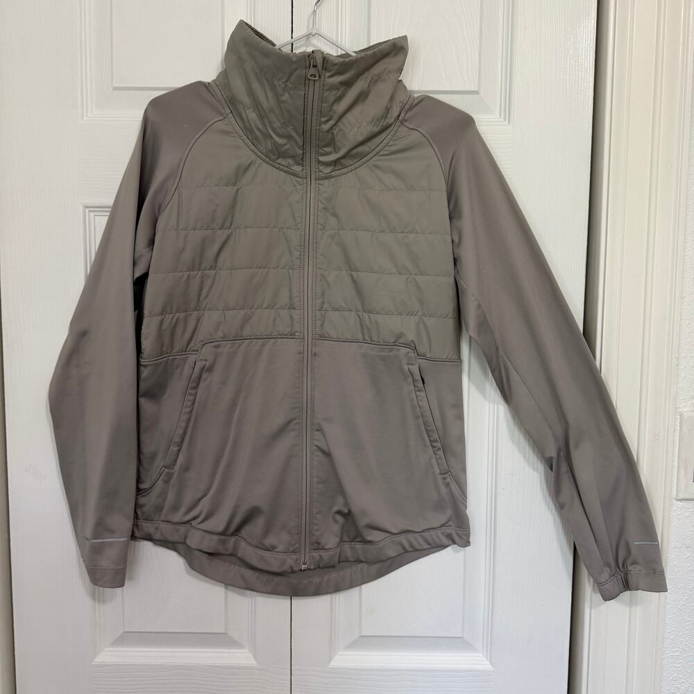 Columbia Sportswear Soft Shell Full Zip Jacket Gray High Neck